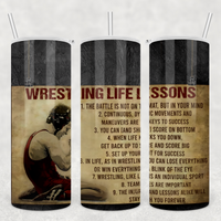 Wrestling Lessons Tumbler with Name