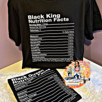 Black King/Black Queen Nutritional Facts Shirts