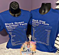 
              Black King/Black Queen Nutritional Facts Shirts
            