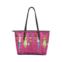 Melanated Purse Leather Tote Bag/Small