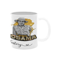 Love, Peace and History Mug - Obama Custom White Mug (11oz)