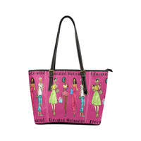 Melanated Purse Leather Tote Bag/Small