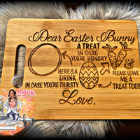 Custom Easter Bunny Cutting Board