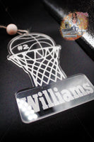 
              Basketball Ornament - 2 Designs - Custom - Made to Order
            