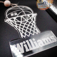 Basketball Ornament - 2 Designs - Custom - Made to Order