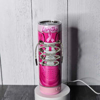 Rhinestone Lace Breast Cancer Bluetooth Speaker Tumbler