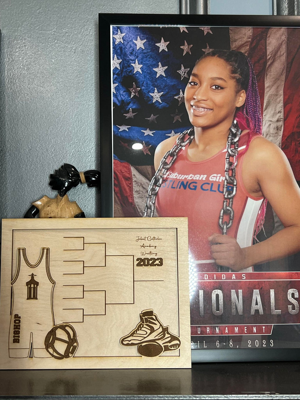 Wrestling Bracket Board Plaque