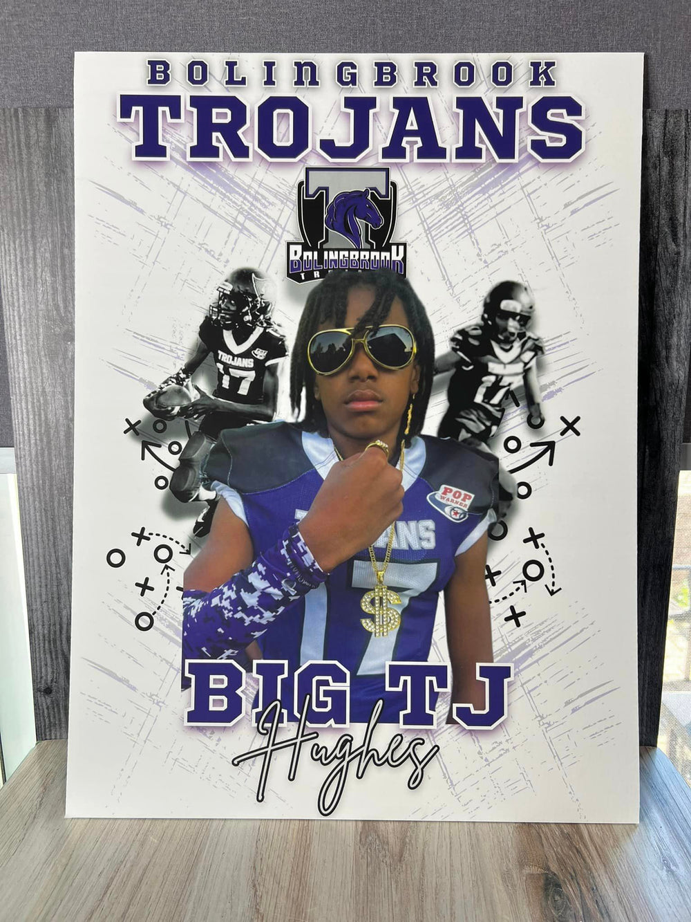 Trojan Cheer and Football Poster Designs