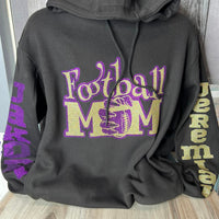 Glitter Football Mom Hoodie