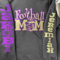 Glitter Football Mom Hoodie