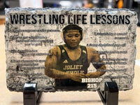 
              Wrestling Life Lessons Custom Photo Slate
            