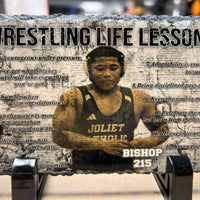 Wrestling Life Lessons Custom Photo Slate