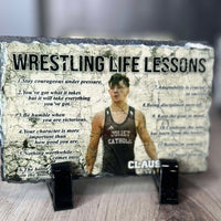 Wrestling Life Lessons Custom Photo Slate