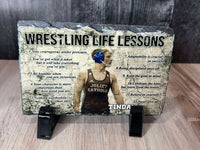 
              Wrestling Life Lessons Custom Photo Slate
            