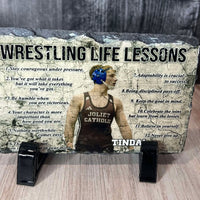 Wrestling Life Lessons Custom Photo Slate