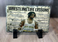 
              Wrestling Life Lessons Custom Photo Slate
            