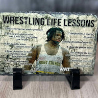 Wrestling Life Lessons Custom Photo Slate