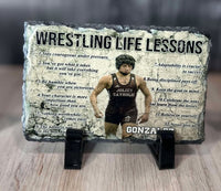 
              Wrestling Life Lessons Custom Photo Slate
            