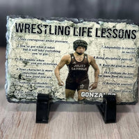 Wrestling Life Lessons Custom Photo Slate