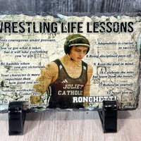 Wrestling Life Lessons Custom Photo Slate