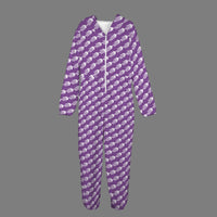 
              The Cross Face - Purple Onesie
            