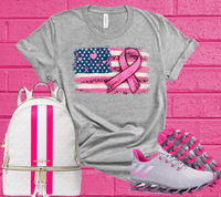 
              Breast Cancer Flag Tee
            