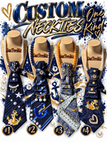 
              Custom Navy Mom Necktie Necklace | One-of-a-Kind Statement Accessory
            