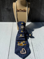 
              Custom Navy Mom Necktie Necklace | One-of-a-Kind Statement Accessory
            