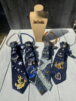
              Custom Navy Mom Necktie Necklace | One-of-a-Kind Statement Accessory
            