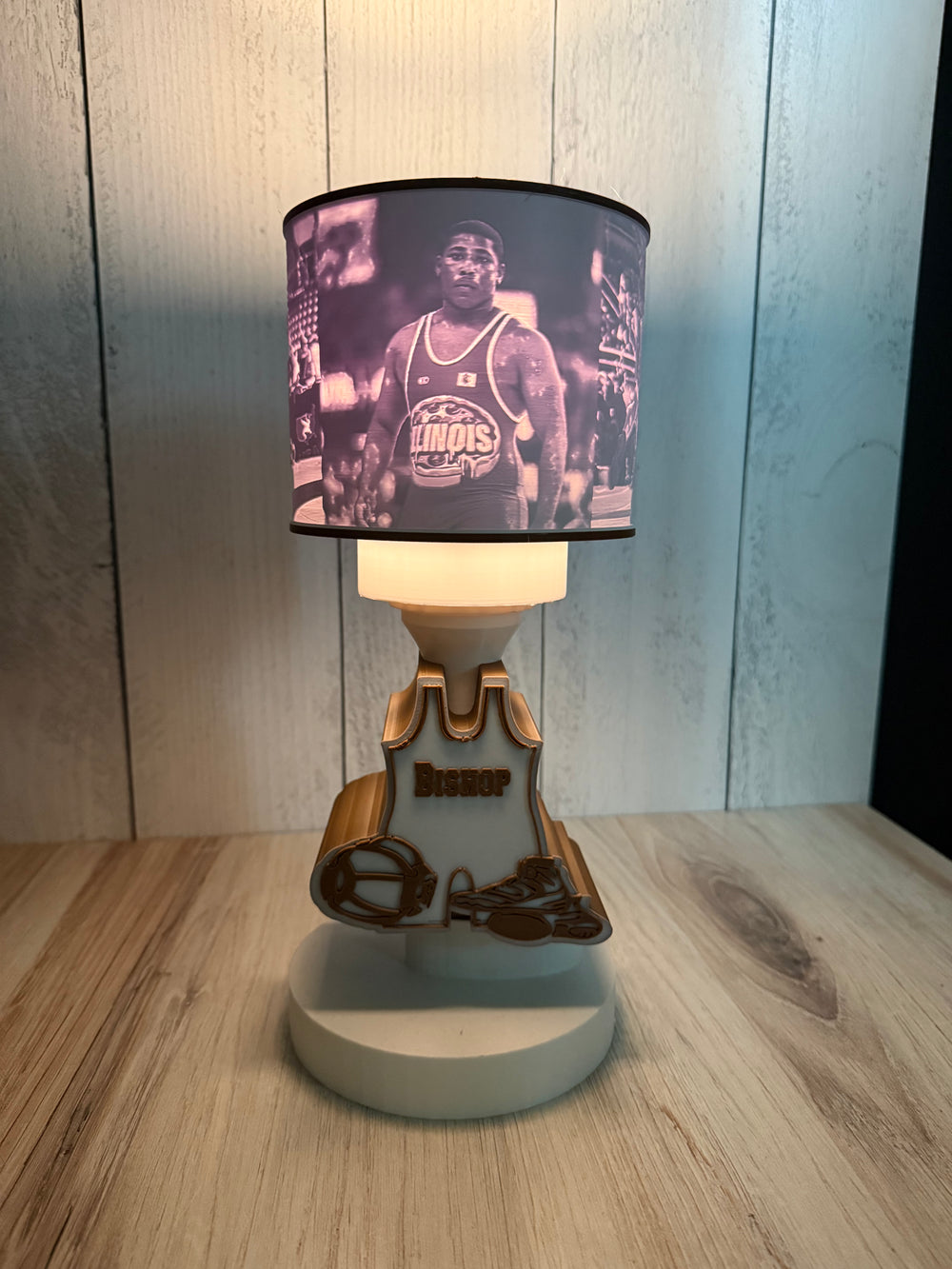 Custom Wrestling Photo Lampshade and Lamp