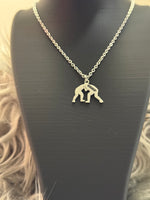 
              Wrestler Engraved Charm & Chain
            