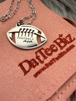 
              Football Mom Engraved Charm & Chain
            