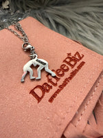 
              Wrestler Engraved Charm & Chain
            