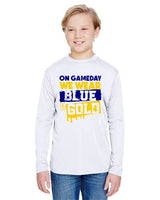 
              On Game Day We Wear Blue & Gold Long Sleeve Dri-fit Tee
            