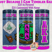 Denim Sorority Tumbler