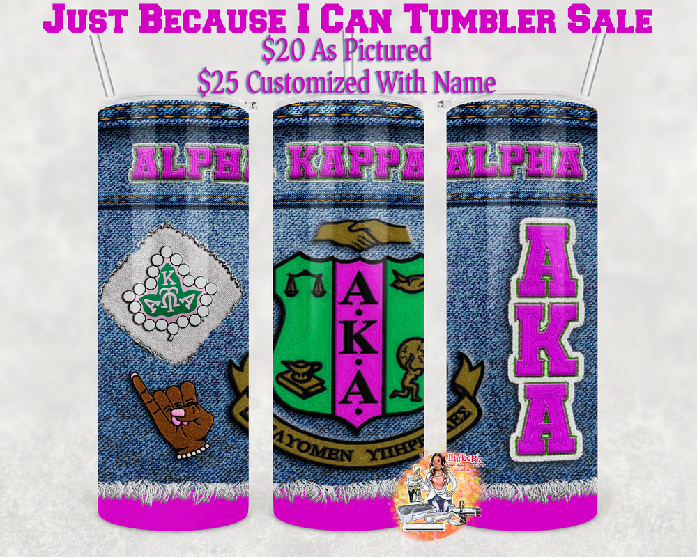 Denim Sorority Tumbler