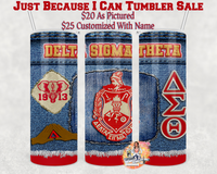 
              Denim Sorority Tumbler
            