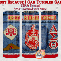 Denim Sorority Tumbler