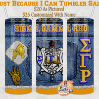 Denim Sorority Tumbler