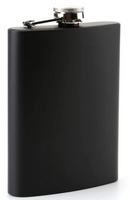 
              Custom Engraved Flask - Black Stainless Steel
            