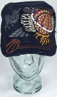 
              Bling Basketball Sport Wings Ladies Cadet Cap Distressed Hat
            