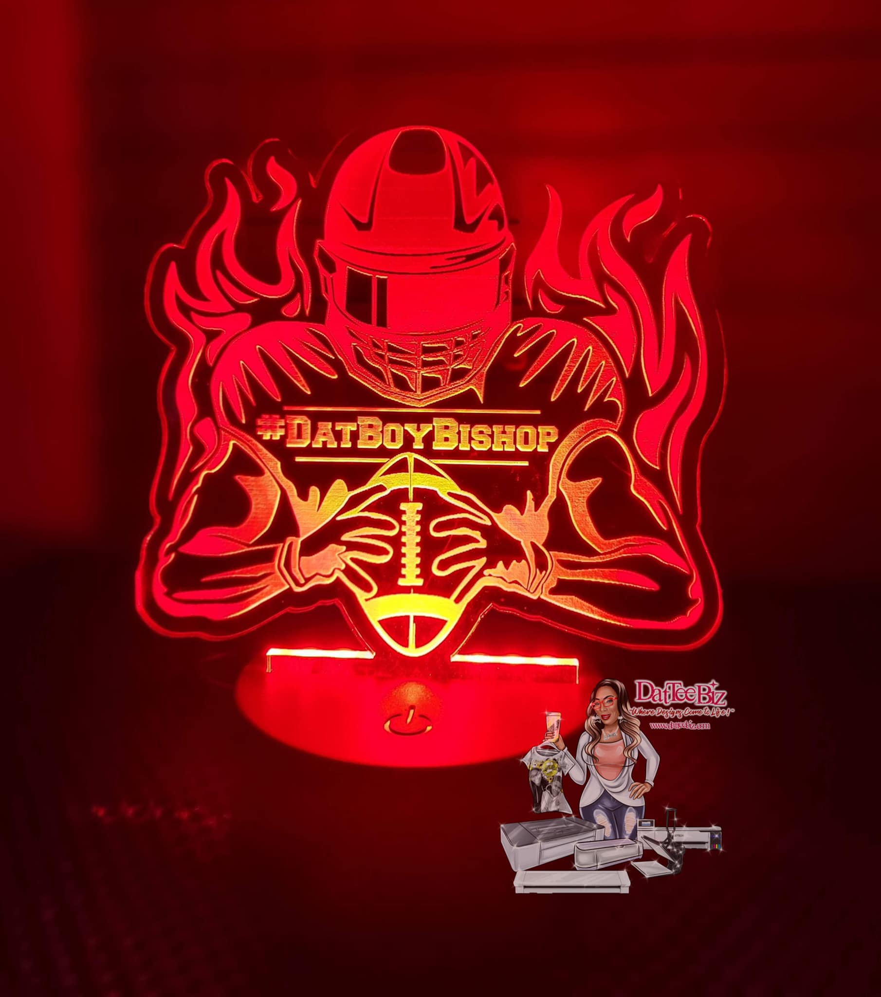 Bluetooth Enabled 3D Sports LED Lamps
